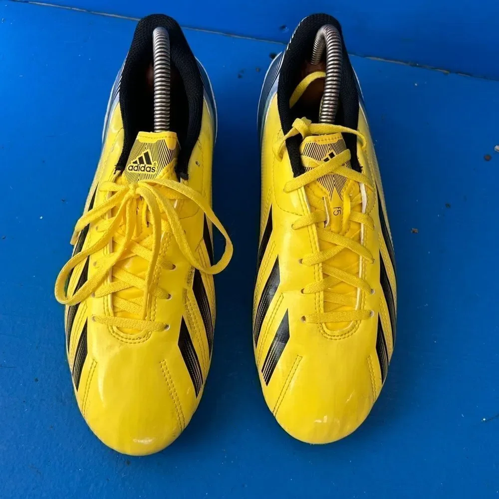 adidas F5 TRX FG Soccer Cleats Vivid Yellow with Black, used 1 time,SIZE 6